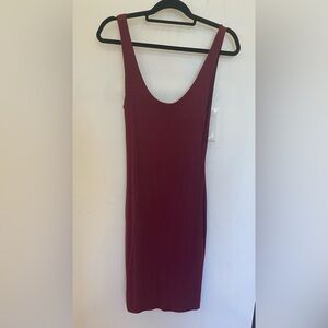 Shinestar - Burgundy Sleeveless Dress